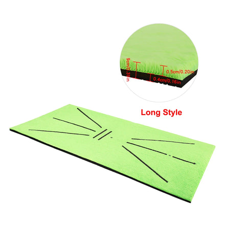 Golf Swing Mat Hitting Batting Direction Mark Trace Indoor Home 11.8 X 23.6 Golf Swing Training Pad w 3 Pcs Practice Ball