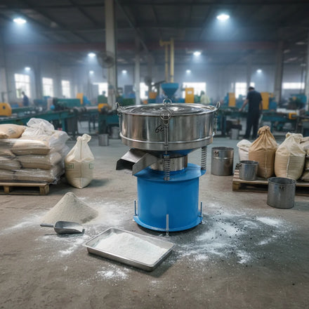 Industrial Rotary Vibrating Screen Separator 400mm Stainless Steel Powder Grain Chemical Sieving Machine