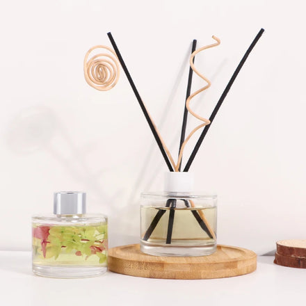 Wholesale 100ml Transparent Aroma Fragrance for Reed Diffuser Cylinder Glass Bottle with Screw Top for Home Decoration