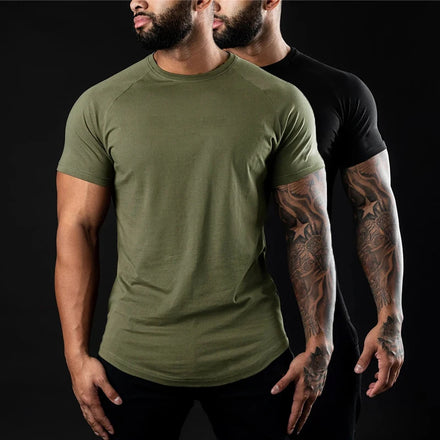 Custom Printing 180gsm Stretch Breathable Men T Shirts Wholesale 95 Cotton 5 Spandex Gym Sports T Shirt