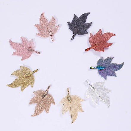 Fine Jewelry Pendants Natural Leaf Cut Maple Leaf Earrings Accessories Diy Necklace Bracelet Pendant Charms