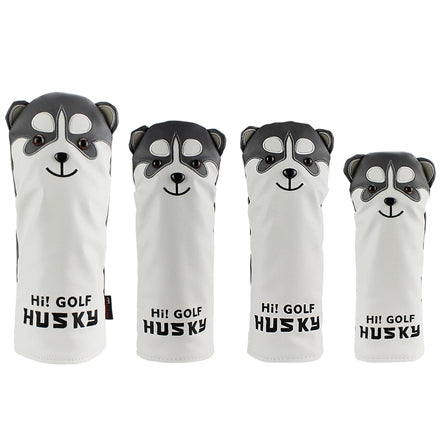 Lovely Husky Cartoon Animal #1 #3 #5 #7 Woods PU Leather Dustproof Custom Golf Headcover Driver