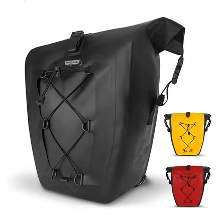 25L Waterproof Anti-Wear Large Capacity Rear Rack Pannier Bike Bag for Outdoor Cycling and Touring Riding