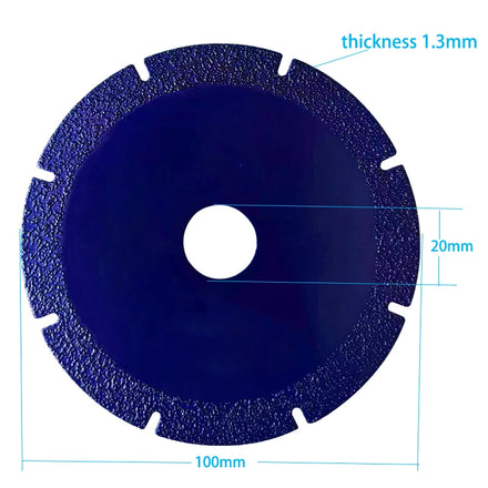 Industrial Nitride Vacuum Brazed Diamond Saw Blade OEM Sharpening Cutting Disc Ceramic Porcelain Tile Changli Brand 100mm