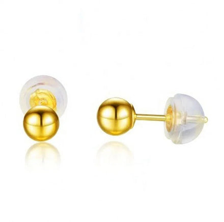 Wholesale 18 Karat Gold Au750 Solid 18k Real Gold Mini Beads Earring Stud
