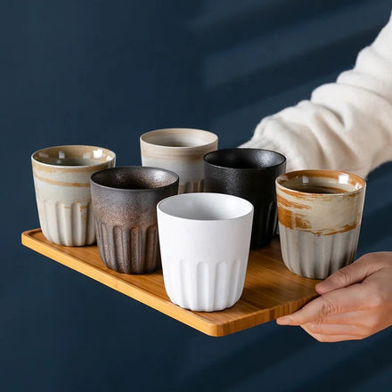 Creative Retro Ceramic Cups Set Specialized Retro Latte Teacup and Whiskey Drinkware New Kitchen Coffee Mugs and Beer Tea Mugs