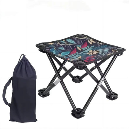 Camping Fishing Hiking Gardening Beach Folding Small Mini Portable Camping Seat Stool Customized Pattern With Carrying Bag