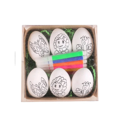 Cross-border Hand-painted Cartoon Bunny Foam Eggs Kids Semi-manual Handmade Easter DIY Props