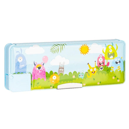 Deli BC280 Cartoon Pattern Pencil case for Kids Large-capacity Multifunctional Pencil case for Students 96pcs Per Carton Set