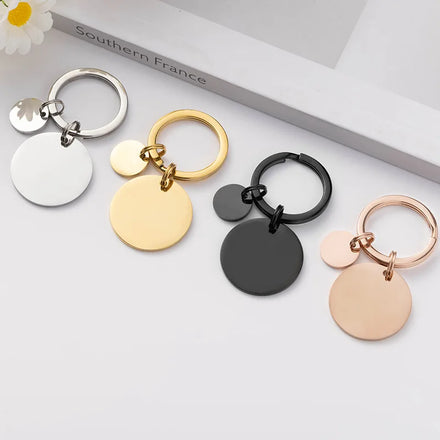 Good Quality Round Smooth Dog ID Tag Stainless Steel Metal Dog Tag Pet Collar Jewelry Anti Loss Tag Laser Logo