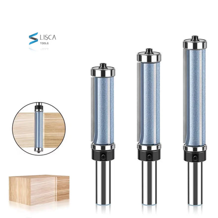 L-N307 LISCA 1pc 12.7mm 12mm Shank 3F High-quality Flush Trim Double Bearing Router Bit Set for Woodworking