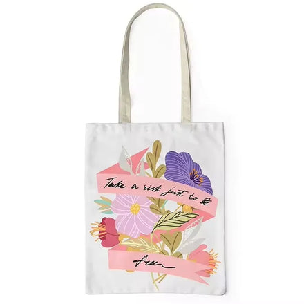 Wholesale Custom Logo Eco-friendly Durable Promotional Organic Cotton Canvas Punch Style Silk Screen Printed Small Size Tote Bag