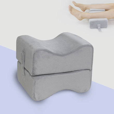 Eco-Friendly White Cotton Knee Support Cushion Ergonomic Memory Foam Leg Pillow Pregnant Women Knitted Rectangle Foot Rest