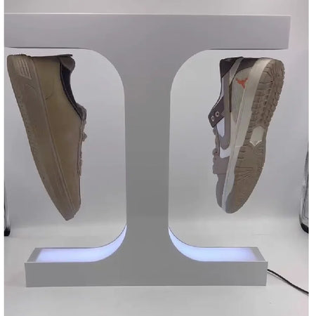 Acrylic Magnetic Levitation Floating Double Shoe Display Racks for Advertisement Shoe Store
