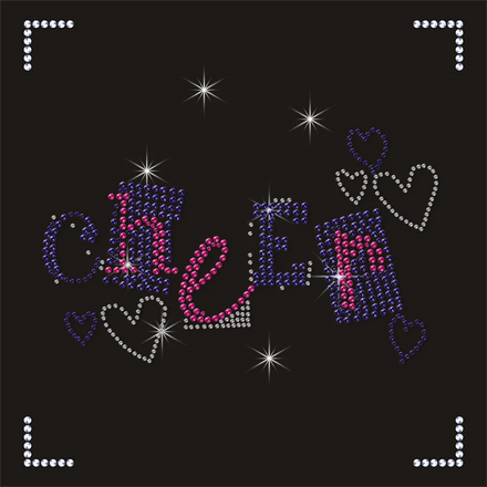 Rainbow Rhinestone Heat Transfer Iron on Hotfix Crystal Bling Applique Letters DIY Shirt Hoodie Cheer Mom Outfit