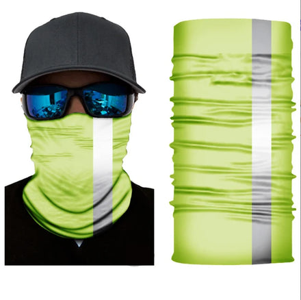 Reflective Neck Gaiter Visibility Neon Safety Bandana Wind Dust UV Protection Scarf Bandanas