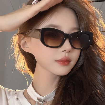 DOISYER Women's Sunglasses Factory Custom Small Frame Oval Transparent Pilot Style PC UV 400 Resistant Trendy Female Personality