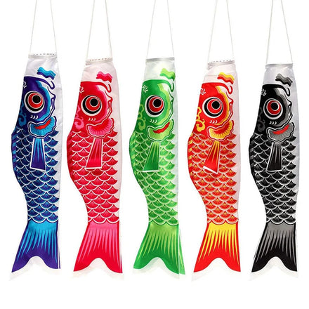 Japanese Sushi Bar Izakaya Room Hanging Decor Streamer Koi Fish Flag Kite Garden Koinobori Japanese Carp Windsock