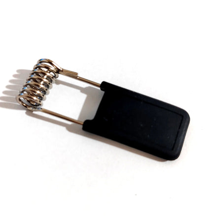 55mm Length 16mm Width 9.1mm Coil Outer Diameter Nickel Plated Steel Coil Downlight Torsion Spring Clip 7 lb Load Capacity Black