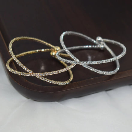 Fashion Crystal Pearl Hollow Cross Bracelet Shiny Thin Chain Cross Bracelet for Women Bride Engagement Wedding Jewelry