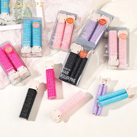Fashion Women Roller Curler Hair Pins Plastic Fluffy Curling Clips No Hurt Magic Tape Hair Beauty Styling Tools