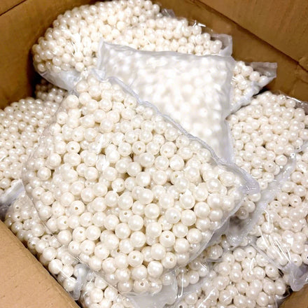 Good Quality Popular DIY Jewelry Making Ordinary Plastic Pearl Beads with Hole for Bracelet Necklace Bags Phone Nail d
