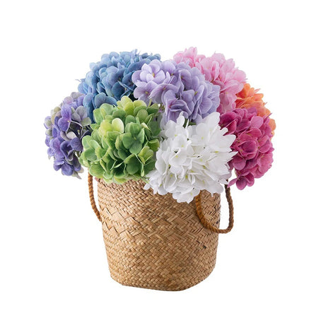 High Quality Real Touch a Single Stem Hydrangea Latex Artificial Flower for Wedding Decoration Crafts