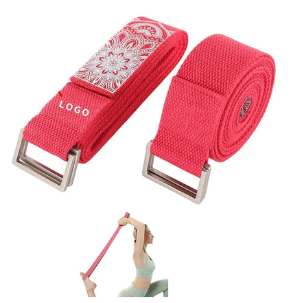 Custom Non-elastic Durable Polyester Cotton Fabric Fitness Belt Yoga Strap for Body Stretching Unisex Guangdong