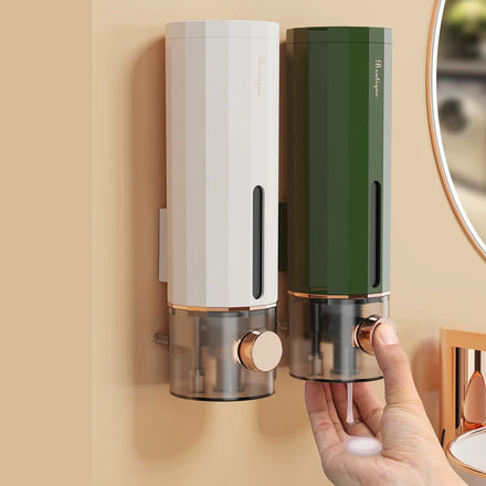 High Quality Plastic Country Style Wall Mounted Soap Dispenser & Hand Sanitizer Storage Holder for Bathroom