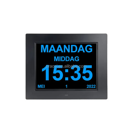 Smart Dimming Large Display XL XXL Dementia Digital Calendar Day Clock 7 8 10 Inch With Photo Video Playback Function