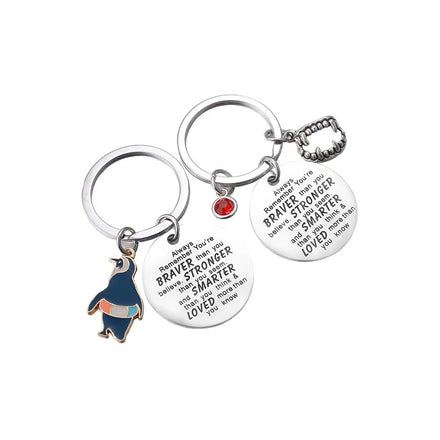 Friendly Gift Ctue Metal Animal Keychain Penguin Key Chains Uplifting Penguin Lovers Gift Inspirational Keyring Penguin Keychain