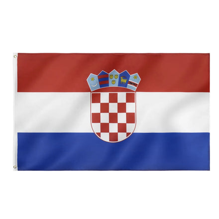 Customizable 3x5ft Double-Sided 100% Polyester Silk Screen Printed Strong Double-Stitched Croatian Flag 2 Grommets Color