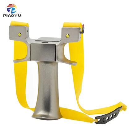 Professional Outdoor Shooting Hunting Slingshot Strong Metal Slingshot with Flat Rubber Band