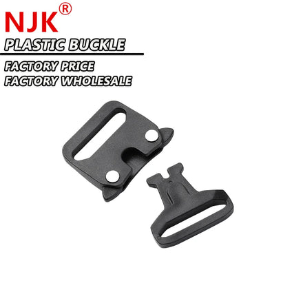 Wholesale Nsert Plastic Side Release Buckle Webbing Breakaways 32mm 7mm Thickness Waterproof Black Safety Tactical Buckle