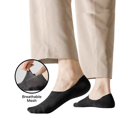 Ankle Invisible Socks Casual Knitted Socks Custom Spring Summer Cotton Silicone Non-slip Breathable Low Cut Men