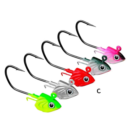 Fish Jigs Head Fishing Hook 30g 35g 45g Offset Sinker Soft Worm Jigs Lure Hook for Bass Carp Fishing Tackle