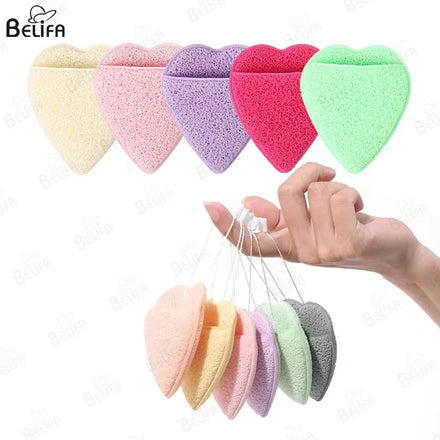 New Washing Fingers Face Wash Sponges Scrub Exfoliating Face Pads Reusable Makeup Remover Face Cleaner Sponge