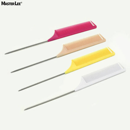 Masterlee Wholesale Price Custom Logo Hair Cutting Combs Rat Tail Comb Plastic Teasing Comb