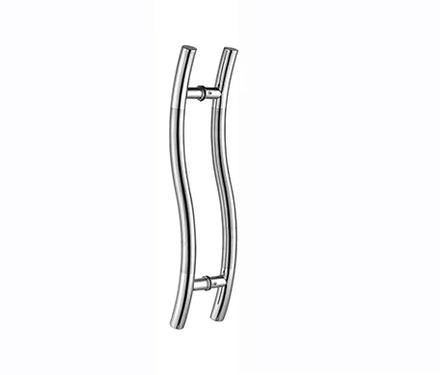 Ready Stock Stainless Steel 201 S Type Glass Door Handles Round Tube Door Pull
