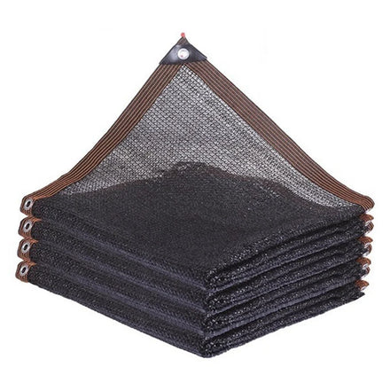 Customizable 3-Pin Black Shade Cloth Sunblock Mesh Cover Taped Edge Grommets for Sun Net Protection Plants Gardens Patios Canopy