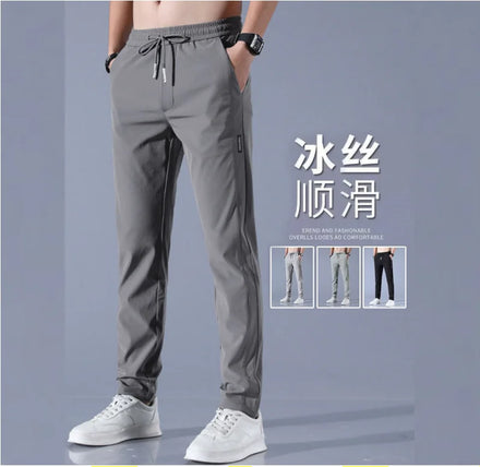 M-5XL Korean Oversized Casual Pants Fashionable Trend Drawstring Pocket Straight Leg Pants