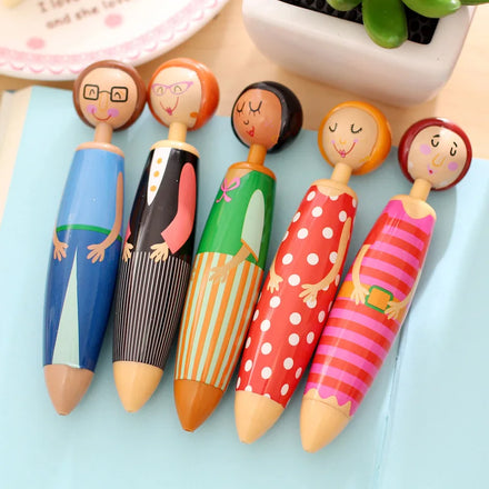 Cute Cartoon Character Doll Ballpoint Pen Lovely Ball Pen School Office Stationery Supplies School Prize Students Gift Kids Pens