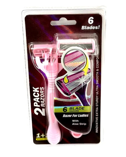 Disposable Razor with Super Rubber Handle and Lubricating Strip Six-Blade Design 20000 Packs