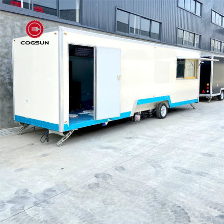 Mobile Food Truck Large White Food Trailer Display Racks Food Catering Trailer Tent Lunch Foodtrucks Mobile Kitchen
