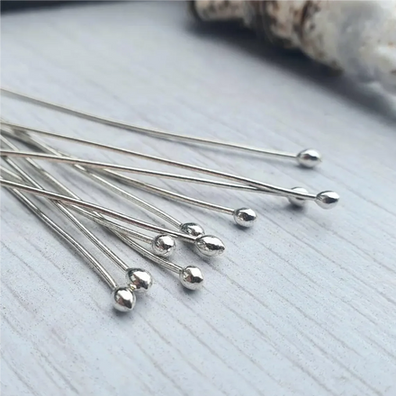 GP US Ball Headpin End Headpins 925 Silver Permanent Jewelry Chains Making Accessories Color-preserving Ball Head Pins Wholesale