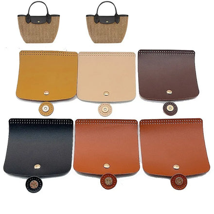 4.7 X 4 Inch Rectangle Imitation Leather Bag Cover with Alloy Buckle for DIY Handbag Purse Shoulder Bag Making Supplies