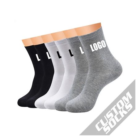 FREE DESIGN & MOCK-UP Design Casual Crew Socks Custom Logo Socks Custom Made Your Own Logo Socks for Men