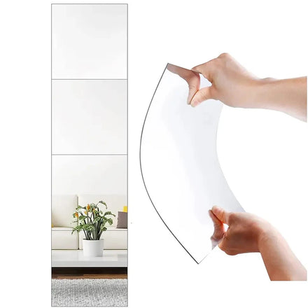 Adhesive Modern Waterproof Eco-friendly Acrylic Wall Mirror Sticker Customized Die Cut Shape Decorative Artwork Design Living