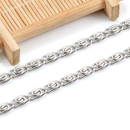 2024 New Arrival Unique Shape Stainless Steel Chain Connected Link Decorative Rope for Pants Jewelry Jewelry Findings Components