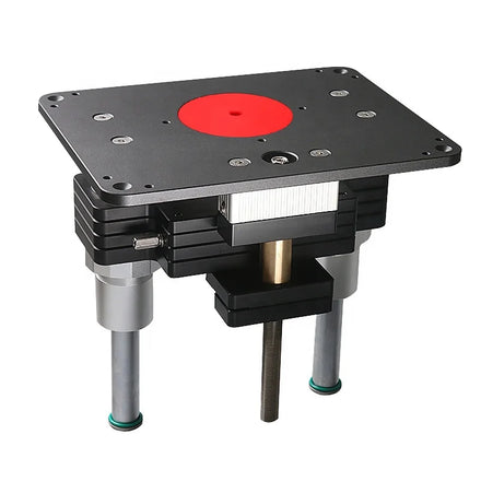 Router Lift System Full Installation Set with 9-1/4 X 11-4/5 Aluminum Plate with Different Reducing Collars